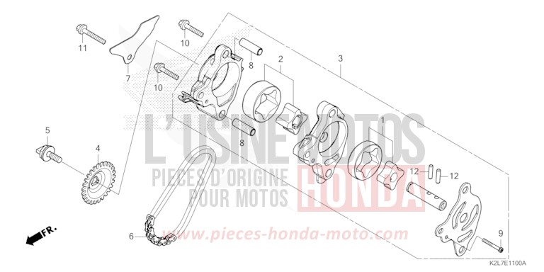 OELPUMPE von ADV 350 SPANGLE SILVER METALLIC (NHA49) von 2022